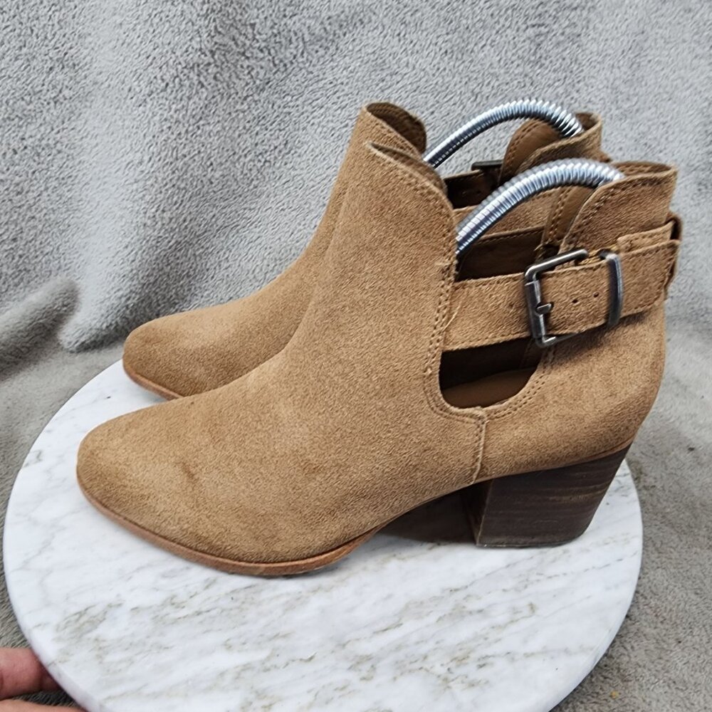 Franco Fortini Shoes Womens Size 6.5 Brown Leather Ankle Booties *GUC*